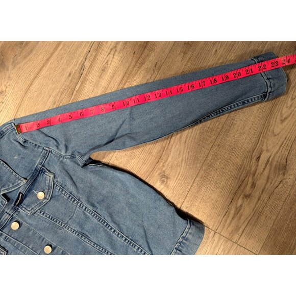 Calvin Klein Jeans Denim Jacket Women’s Size M Light Wash Stretch Classic Fit - Picture 8 of 8